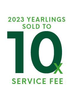 Service fee,2023 yearlings sold to,X,1