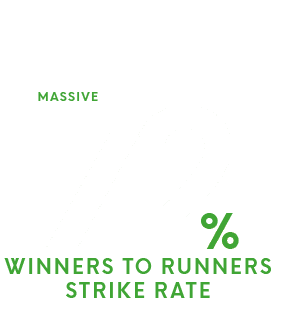 winners to runners strike rate ,Massive,%,7
